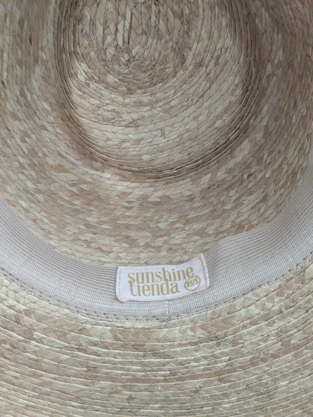 Sunshine Tienda Handmade Palm Leaf Sun Hat with Colorful Beaded/Woven Band - Picture 3 of 5